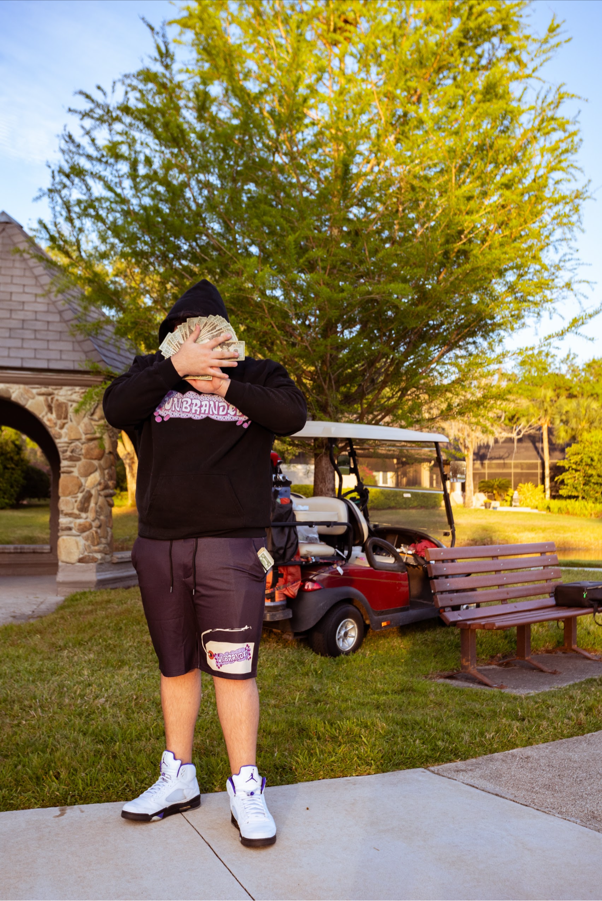 "UNBRANDED SPLAT TAG" Logo Shorts